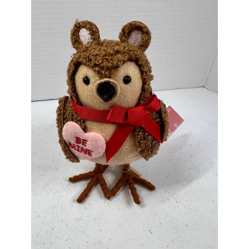 Spritz Valentines Day Bird Bear Costume Be Mine Heart Sherpa Fabric Figurine